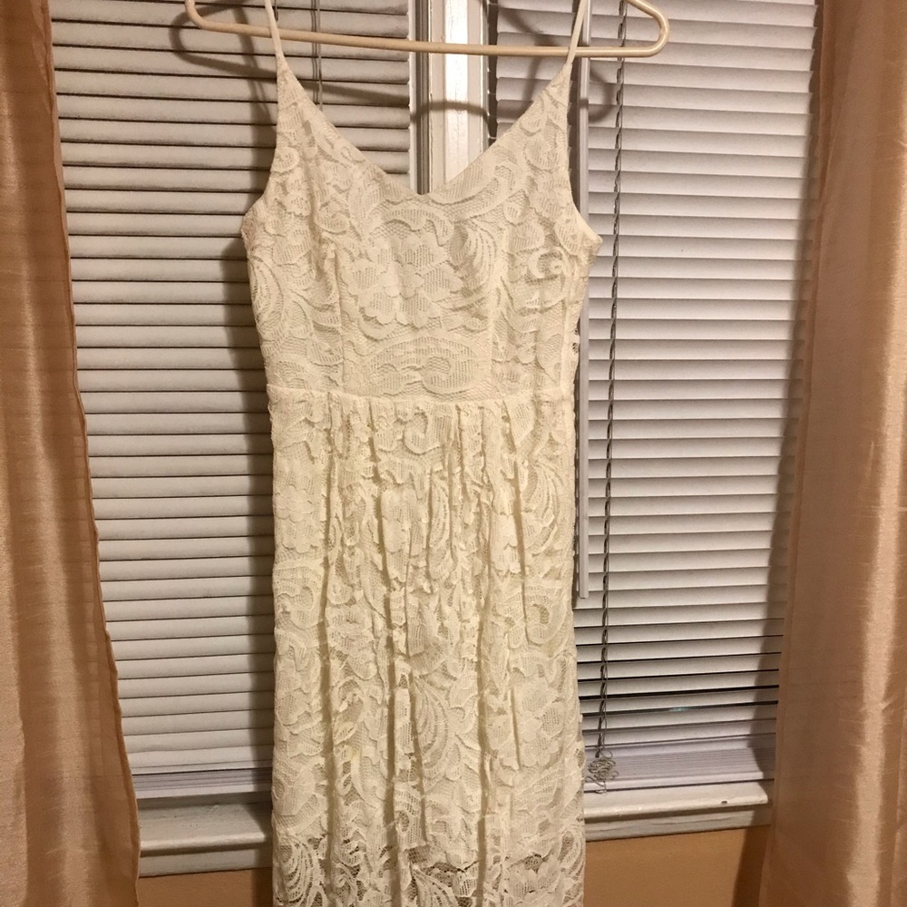 White Laced Casual Dress